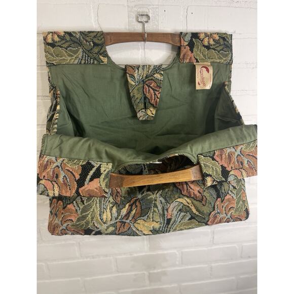 THE CARPETBAGGER SIZE MEDIUM TOTE, KNITTING BAG 14" X 17" X 6" | Vintage Sewing - Picture 11 of 13
